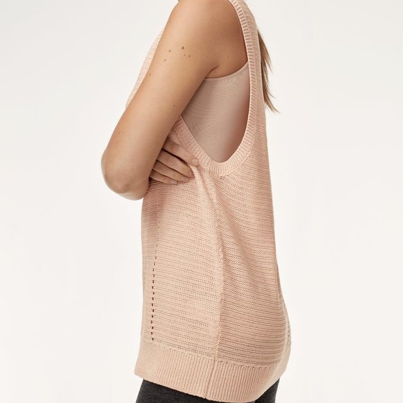 Aritzia Babaton Garland Knit Top Vest in Peach - Picture 9 of 10